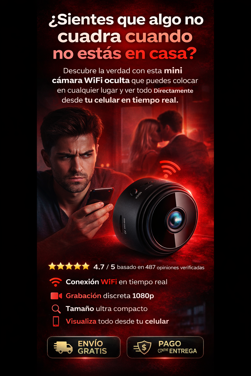 PROMO 2x1 Mini Cámara Wifi Oculta SecretCam