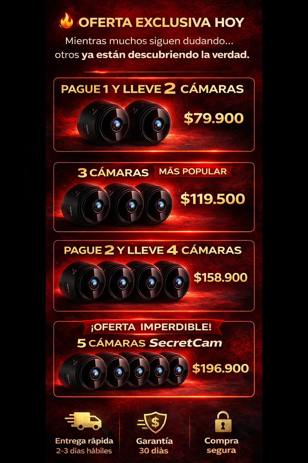 PROMO 2x1 Mini Cámara Wifi Oculta SecretCam