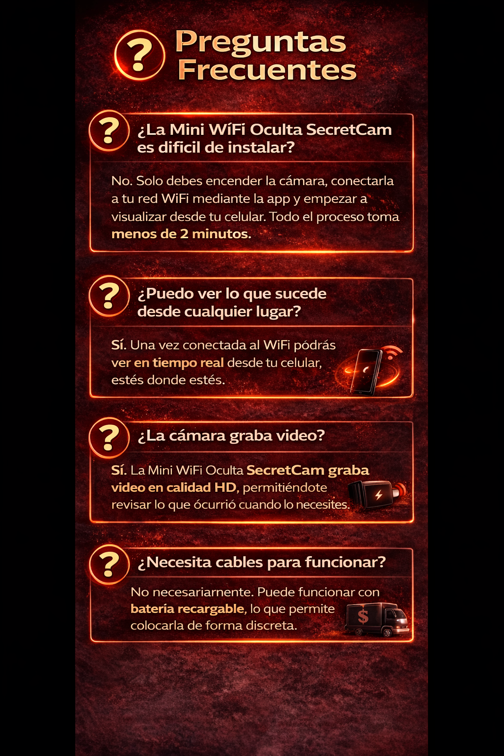 PROMO 2x1 Mini Cámara Wifi Oculta SecretCam