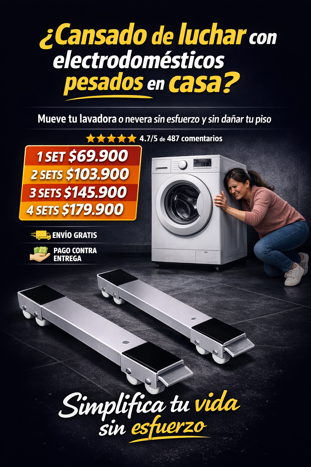 Flexiroll Pro Soporte Multifuncional de Electrodomésticos