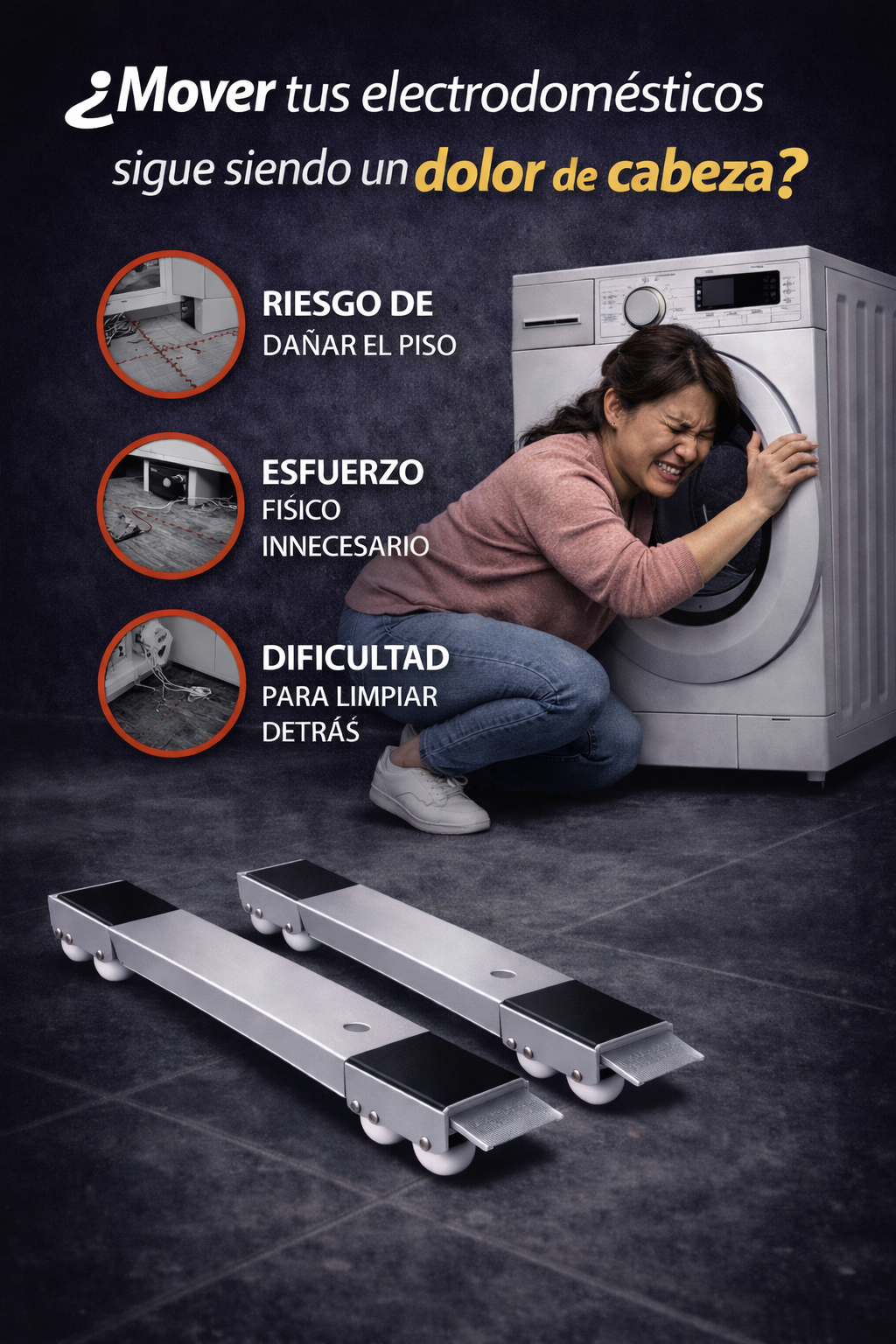 Flexiroll Pro Soporte Multifuncional de Electrodomésticos