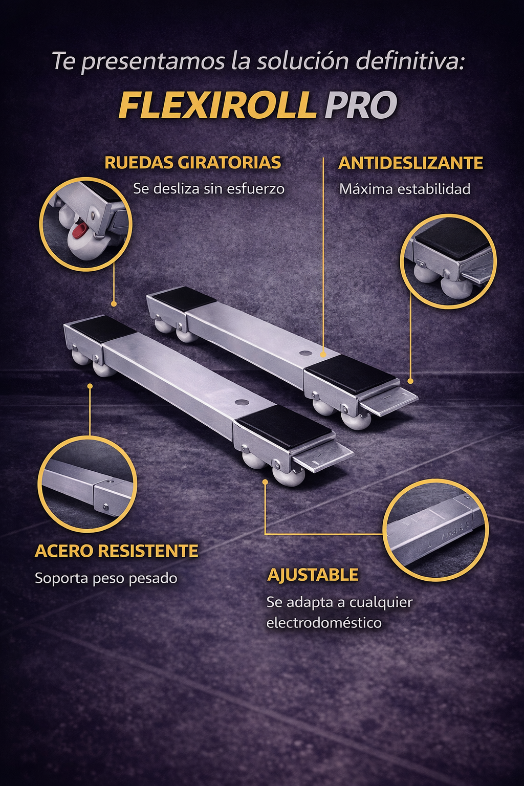 Flexiroll Pro Soporte Multifuncional de Electrodomésticos